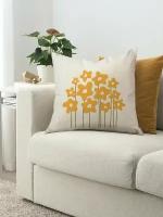 Подушка декоративная на диван Цветы и растения