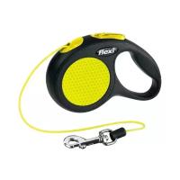 Поводок-рулетка Flexi New Neon cord XS 3m 8kg yellow