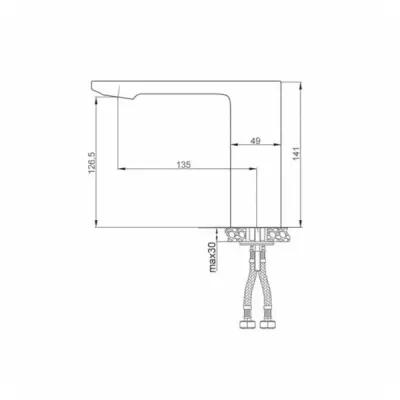 Смеситель для раковины (умывальника) Raiber Sensor RHL6505N сере6ристый