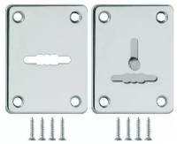 Декоративная накладка ESC081/082-CP-8 (хром) на сув. замок сталь (1пара)