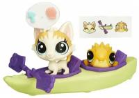 Littlest Pet Shop Кошка Felena Pawpaw и рыбка Puffery Duffster Городские развлечения