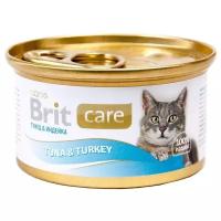 Влажный корм для кошек Brit Care, с тунцом, с индейкой