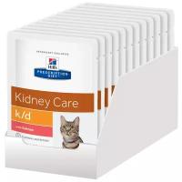 корм для кошек Hill's Prescription Diet Kidney Care K/D, при проблемах с почками, с лососем (кусочки в соусе)