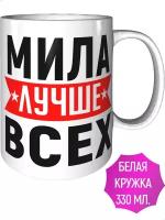 Кружка Мила лучше всех - керамическая стандартная