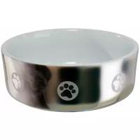 Миска для собак Trixie Ceramic Bowl S, размер 12см., серебряный / белый