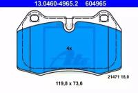 ATE 13.0460-4965.2 Колодки тормозные дисковые передн, BMW: 7 725 tds/728 i, iL/728i X/730 d/730 i, iL/735 i, iL 94-01