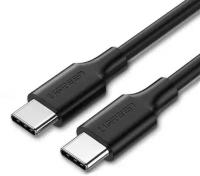 Кабель UGREEN US286 (50998) USB-C 2.0 Male To USB-C 2.0 Male 3A Data Cable. Длина: 1,5м. Цвет: черный