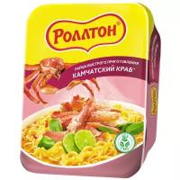 Лапша быстрого приготовления Роллтон со вкусом камчатского краба 90 гр лоток 4 штуки