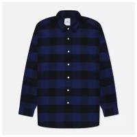 Мужская рубашка uniform experiment Baggy Logo Regular Collar Flannel Block Check