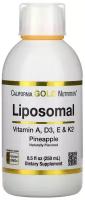 Liposomal Vitamin A, D3, E & K2, Pineapple Flavor, 8.5 fl oz (250 ml)