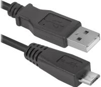 Кабель Defender USB - microUSB (USB08-06), 1.8 м, 1 шт, черный