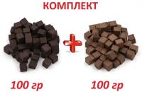 кубики дубовые средний обжиг 100 гр + сильный обжиг 100 гр