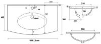 Керамическая раковина Comfort 101x55