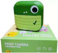 Фотоаппарат мгновенной печати / детская фотокамера с принтером / фотоаппарат Instant Print Camera, Зеленый