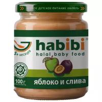 Пюре Habibi яблоко и слива (с 5 месяцев) 100 г, 1 шт