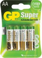 Батарейки GP Alkaline Super пальчиковые AA LR6 - 4 штуки