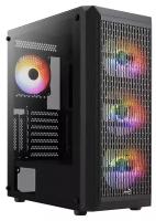 Корпус MidiTower AeroCool BEAM-G-BK-v2 (ATX, без БП, USB3x1, USB2x2, 4x 120mm RGB fans) (4711099471744)