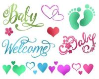 Трафарет Baby Welcome 20 х 15 см* STAMPERIA KSD295