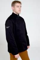 Китель мужской с вышивкой MASTER CHEF чёрный/размер 44/поварская одежда/униформа/куртка поварская