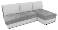 Чехол на угловой диван евро-книжку без подлокотников Бруклин светло-серый