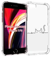Чехол MyPads кот-музыкальный для iPhone 7 4.7 / iPhone 8 / iPhone SE 2 (2020) / Apple iPhone SE3 2022 задняя-панель-накладка-бампер