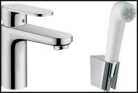 Смеситель Hansgrohe Vernis Blend 71215000 для раковины с гигиеническим душем, хром