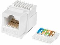 Cabeus KJ-RJ45-Cat.5e-Toolless Вставка Keystone Jack RJ-45(8P8C), категория 5e, без инструмента Toolless, белая