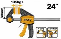 Струбцина быстрозажимная 80х600 мм INGCO HQBC24802 INDUSTRIAL