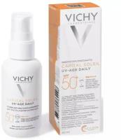 VICHY Невесомый солнцезащитный флюид для лица против признаков фотостарения UV-Age Daily SPF 50+, 40 мл