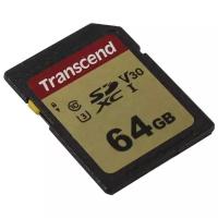 Карта памяти Transcend 64GB UHS-I U3 SD card MLC