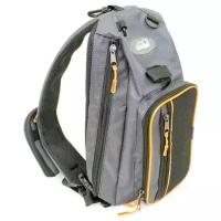 PF-BM-01 Сумка-рюкзак рыболовная "следопыт" Sling Shoulder Bag, 44х24х17 см, цв. серый