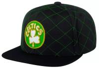 Бейсболка MITCHELL NESS арт. HHSS1212-BCEYYPPPBLCK Boston Celtics NBA (черный), размер ONE