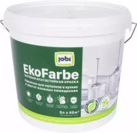 Краска для кухни и ванной Jobi «Ekofarbe» цвет белый 5 л