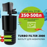 Фильтр внутренний AQUAEL TURBO FILTER 2000 для аквариума 350 - 500 л (2000 л/ч, 27 Вт, h = 190 см)