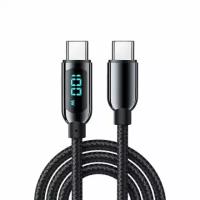 Кабель Ks-is USB-C USB-C PD 100Вт LED (KS-580B-2) 2м черный