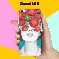 Силиконовый чехол на Xiaomi Mi 5 Дама в очках / для Сяоми Ми 5