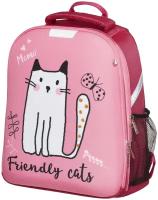 Ранец №1School Light Friendly cats, 2 отд, 700гр