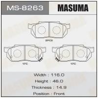 Колодки тормозные Honda Civic 87-97, Fit 01- передние MASUMA