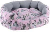 Лежак для собак Fauna International Tokyo Pink, размер 62x46x18см