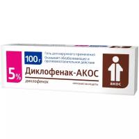 Диклофенак-АКОС гель д/нар. прим., 5%, 100 г