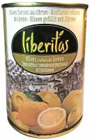 Liberitas Оливки зеленые с лимоном, 280 г, 300 мл