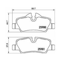 Комплект тормозных колодок Brembo P 06 090 для MINI MINI F57, MINI F55, MINI F56