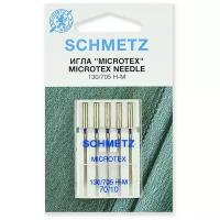 Игла/иглы Schmetz Microtex 130/705 H-M 70/10 особо острые, серебристый, 5 шт