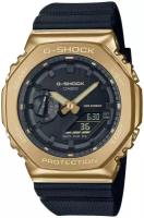 Наручные часы CASIO G-Shock GM-2100G-1A9, черный, золотой