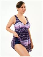 Купальник-платье женский слитный LS 99-477, фиолетовый, размер 50
