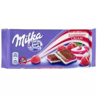 Шоколад молочный Милка с молочной начинкой со вкусом малины 100г / Milka Raspberry Cream Chocolate