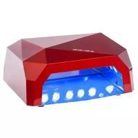 Soline Лампа гибридная для сушки гель-лака CCFL (UV/УФ) + LED, красная, 36W