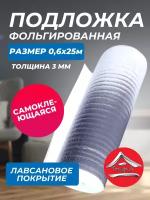 Отражающая клеящаяся изоляция Тепофол, толщина 3 мм, 0.6x25 м, 15м2