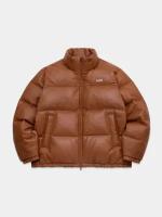 Пуховик LMC - Lost Management Cities Og Leather Puffer Duck Down Parka, светло-коричневый, L