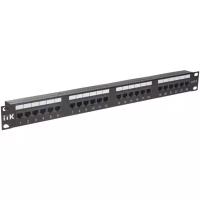 Патч-панель ITK PP24-1UC6U-D05 19", 1U, Cat 6, 24 порта RJ45 (8p8c), неэкранированная, Dual IDC (110/KRONE)